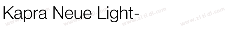 Kapra Neue Light字体转换